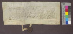 Vinzenz von Bubenberg, Hauskomtur zu Beuggen, verleiht an Kunzlin Müller die Mühle zu Minseln gegen jährlich 4 Viernzel Roggen.