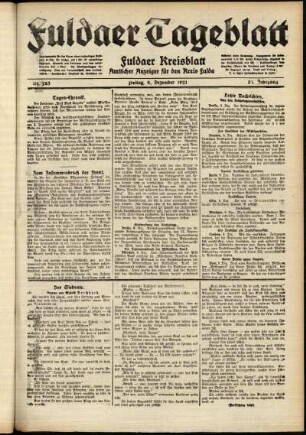 Ausgabe vom Freitag, den 09. Dezember 1921.