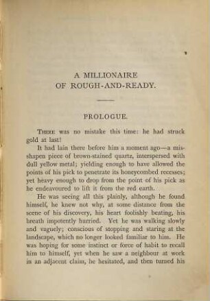 A millionaire of rough-and-ready