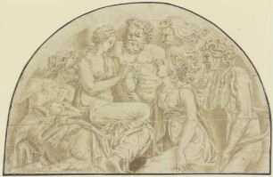 Psyche empfängt von Proserpina in der Unterwelt das mit Schönheit gefüllte Gefäß