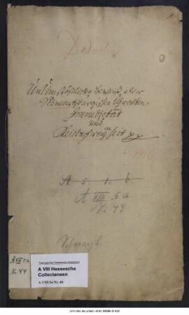 Unumstößlicher Beweis der Schwarzburgischen uralten Immedietät und Reichsfreiheit