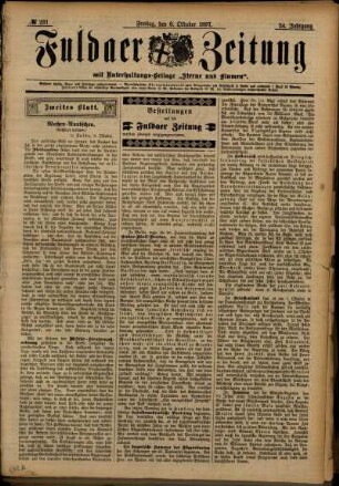 Zweite Ausgabe vom Freitag, den 08. Oktober 1897.
