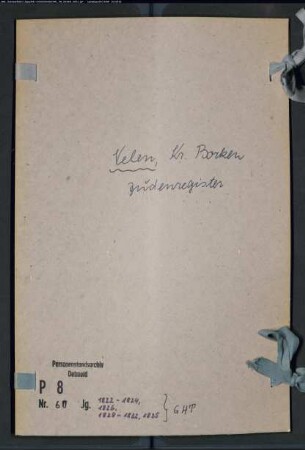 Zivilstandsregister der Juden für den Ort Velen (GHT 1822-1824, 1826, 1828-1832, 1835) (Gemeinde: Velen, Kreis Borken)