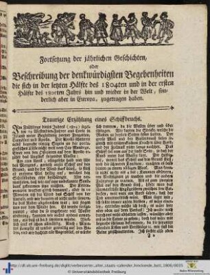 Fortsetzung der jährlichen Geschichten.