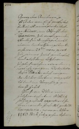 Übersendung der gedruckten Ordnung zum besseren Betragen der Studierenden gegenüber der Garnison zur Bekanntmachung und Verteilen an zukünftige Immatrikulierte.