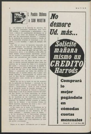El pueblo chileno á San Martín