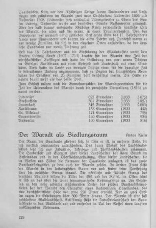 Der Warndt als Siedlungsraum.