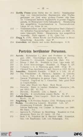 Porträts berühmter Personen (Nr. 255-757)