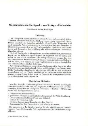 Moosbewohnende Tardigraden von Stuttgart-Hohenheim