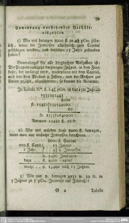 Anwendung vorstehender Verhältnißzahlen