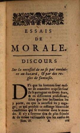 Essais De Morale : Contenus En Divers Traitez Sur Plusieurs Devoirs Importans, 2