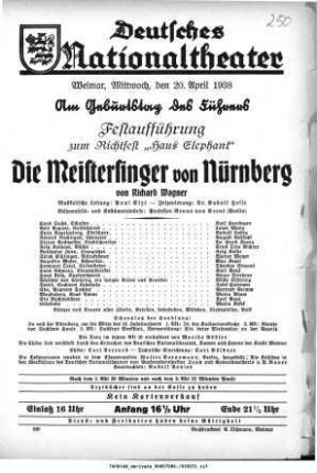 Die Meistersinger von Nürnberg