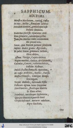 Sapphicum Auctori.