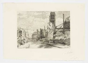Prolongement de la rue des pyramides Saint Roch, aus: "Radierungen von Alfred Taiée"