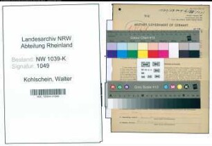 Entnazifizierung Walter Kohlschein , geb. 15.02.1916 (Jurist)