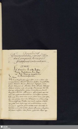 1456. Appendix Documentorum, varias ...