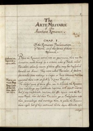 Chap. I. Of the Romanes Proclamation of Warre; and the forme of their Defiance
