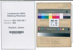 Entnazifizierung Johann Kluetsch , geb. 24.06.1894 (Betriebsleiter)