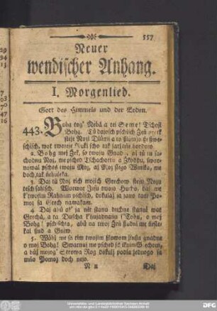 Neuer wendischer Anhang.