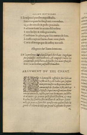 186v-226r, Argument du XIII. Chant - Chant Quatorzieme