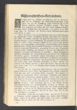 Missionsschriften-Verzeichnis