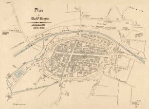 Plan der Stadt Villingen 1890-1900