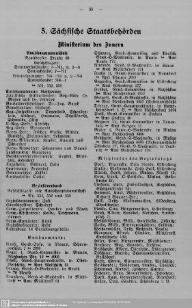 5. Behördenverzeichnis : 5. Sächsische Staatsbehörden