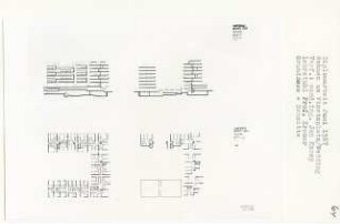 Wohnen am Vinetaplatz, Berlin-Wedding (Diplomarbeit bei Willy Kreuer): Grundrisse und Schnitte 1:200