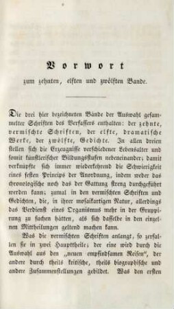 Vorwort zum zehnten, elften und zwölften Bande