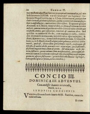 Concio III. Dominica III. Adventus.