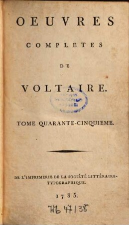 Oeuvres complètes, 45