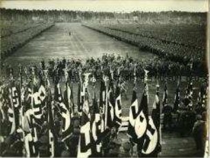 Ankunft Adolf Hitler auf der Zeppelinwiese beim Reichsparteitag 1934