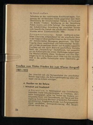 Preußen vom Tilsiter Frieden bis zum Wiener Kongreß (1807-1815)