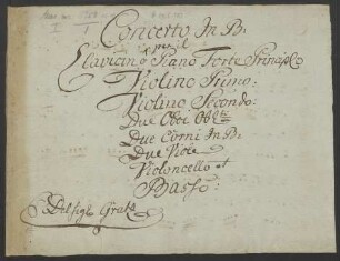 Konzerte; cemb, orch; B-Dur