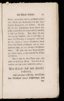 Wie Sünde sich mit Sünde bestrafe.