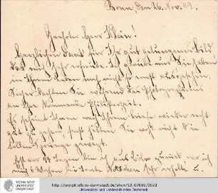 Brief vom 26.11.1902