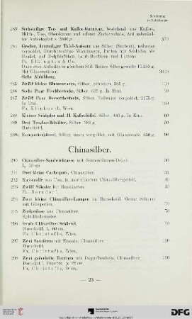 Chinasilber (Nr. 290-304)