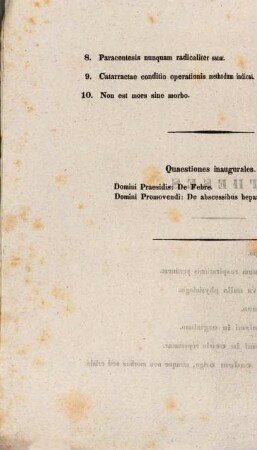 Joan. Bapt. Weissbrod, med. et chirurg. doct. ... ad disputationem publicam praeside ... Joh. Nepomuc. De Ringseis, med. et chirurg. doctore ... pro summis in medicina, chirurgia et arte obstetricia honoribus rite obtinendis a clarissimo et perdocto viro ac domino Hermanno Wepfer, Scaphusensi Helvetico. Die XXX. Augusti MDCCCXLIII hora X. habendam ... invitat