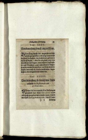 Titul. XXXV. Von beweisung durch augenschein