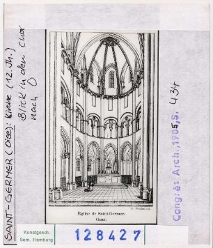 Saint-Germer: Abteikirche, Blick in den Chor nach Osten