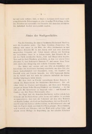 Abriss der Stadtgeschichte.