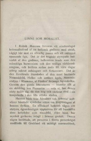 Linné Som Moralist.
