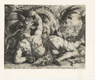 Gefährten des Kadmos werden von dem Drachen gefressen