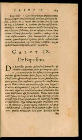Caput IX. De Baptismo.
