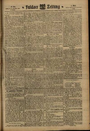 Zweite Ausgabe vom Freitag, den 18. November 1910.