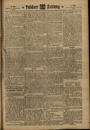 Zweite Ausgabe vom Freitag, den 18. November 1910.