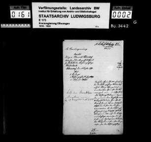 Schuldenwesen der Kirchengemeinde Winterbach