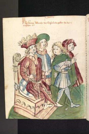 König Albrecht schickt wegen seiner Kaiserkrönung einen Boten zu Papst Bonifatius