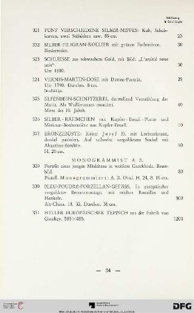Diverses (Nr. 332-354)