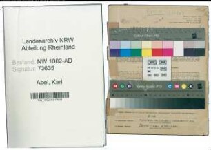 Entnazifizierung Karl Abel, geb. 24.10.1905 (Bankbeamter)